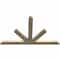 Ekena Millwork Saratoga Rough Sawn Timber Gable Bracket, Douglas Fir, 60"W x 38"H x 2"D x 4"F, 15/12 Pitch GBW060X38X0204SAR00RDF - alternate 4